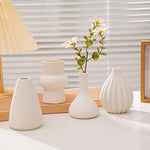 White Ceramic Nordic Vase for Modern Home Decor