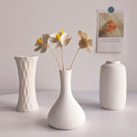 White Ceramic Nordic Vase for Modern Home Decor