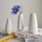 White Ceramic Nordic Vase for Modern Home Decor
